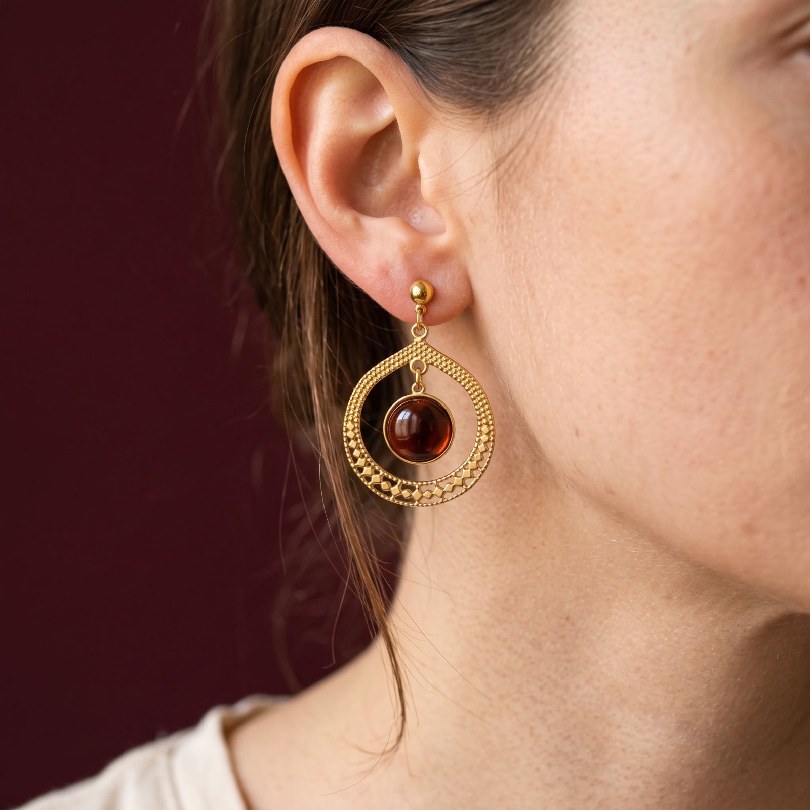 Boucles D'Oreilles Carmela – Acier Inoxydable Garantie